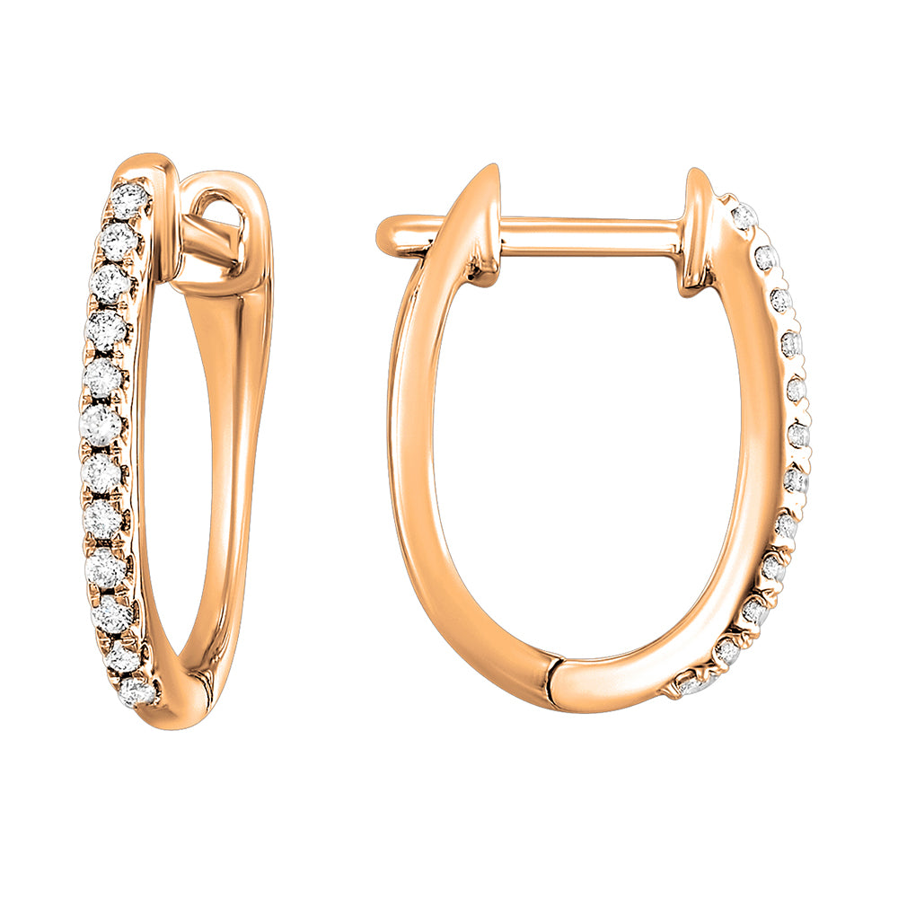 10Kt Rose Gold Diamond 1/10Ctw Earring