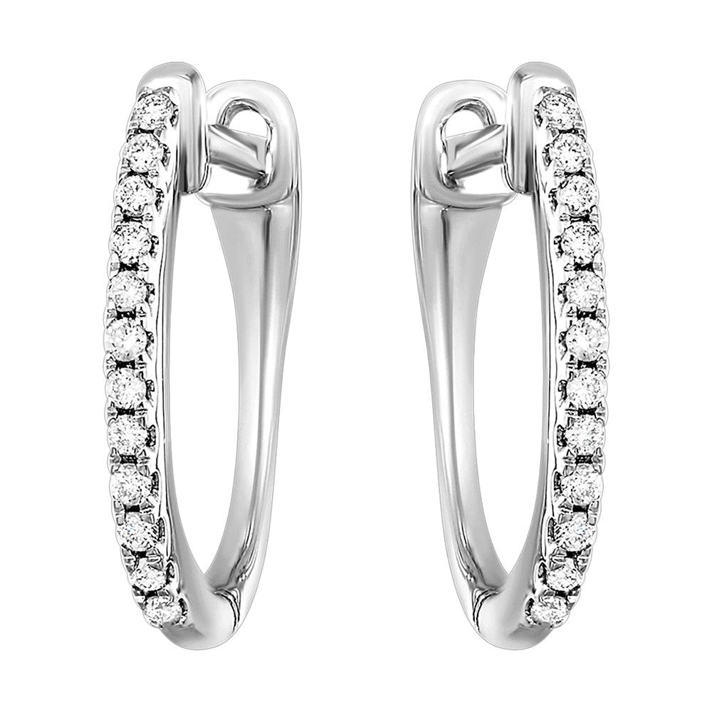 10Kt White Gold Diamond 1/10Ctw Earring