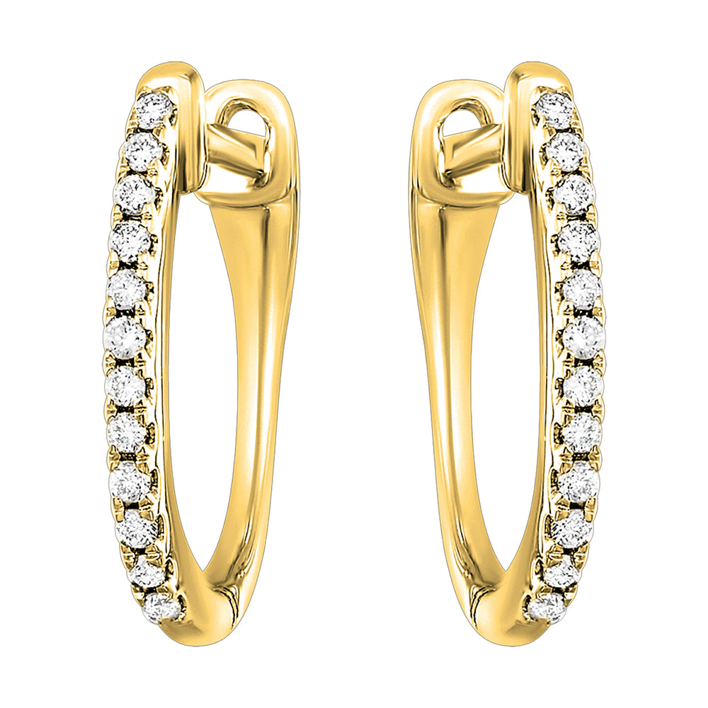10Kt Yellow Gold Diamond 1/10Ctw Earring