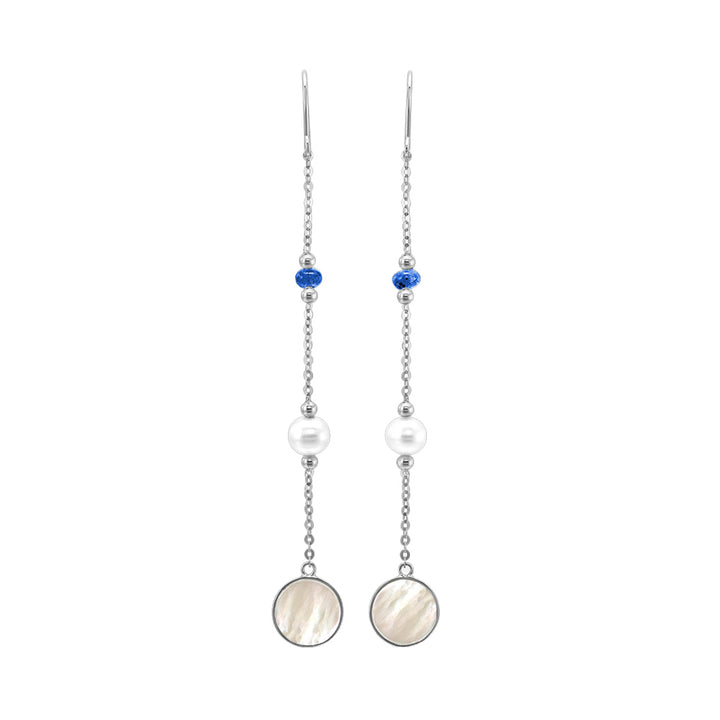 Silver Mix Colorstone Earring