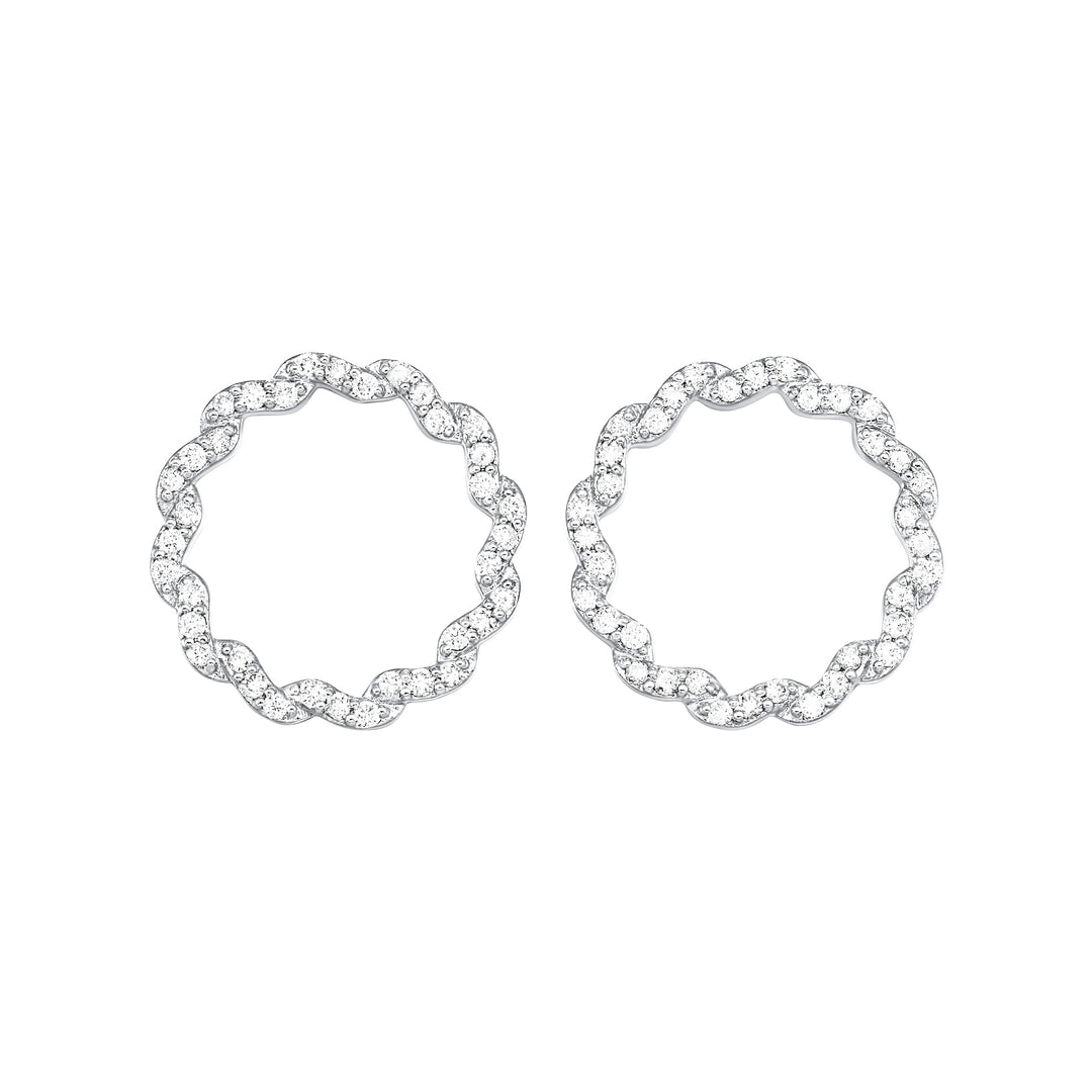 Silver White Earring