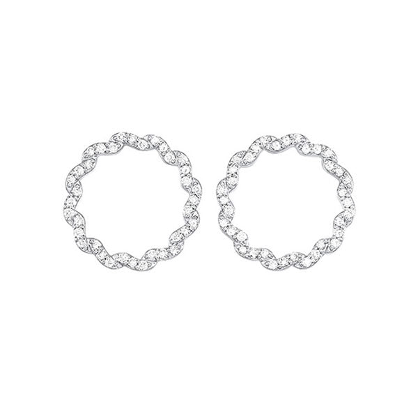 14Kt White Gold Diamond 1/2Ctw Earring