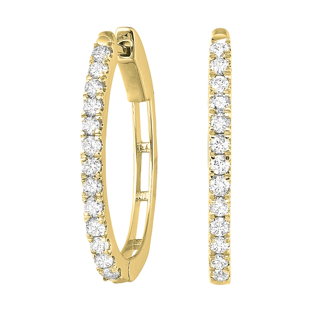 14Kt Yellow Gold Diamond 1/4Ctw Earring
