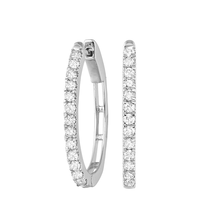 14Kt White Gold Diamond 3/4Ctw Earring
