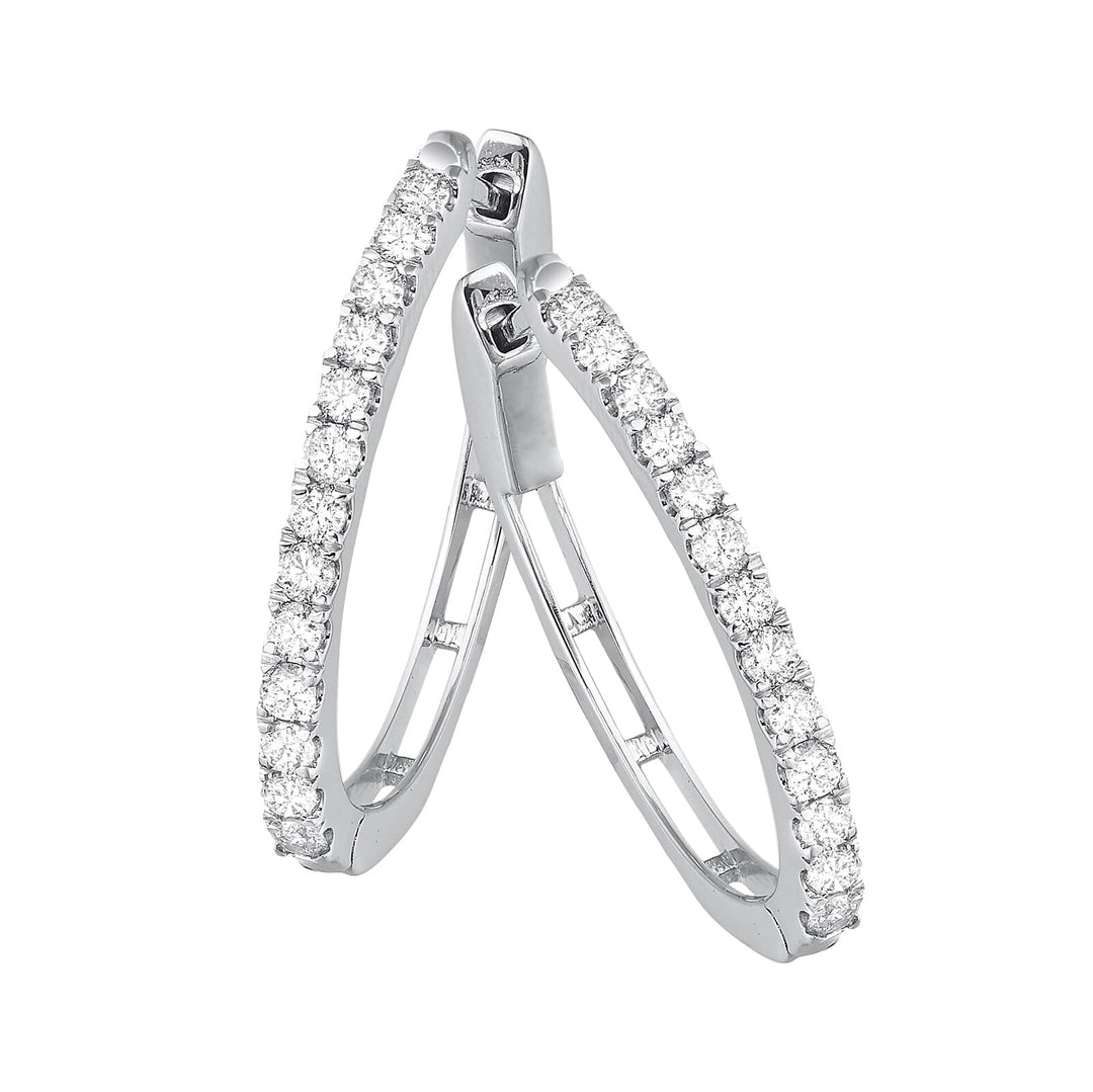 14Kt White Gold Diamond 3/4Ctw Earring