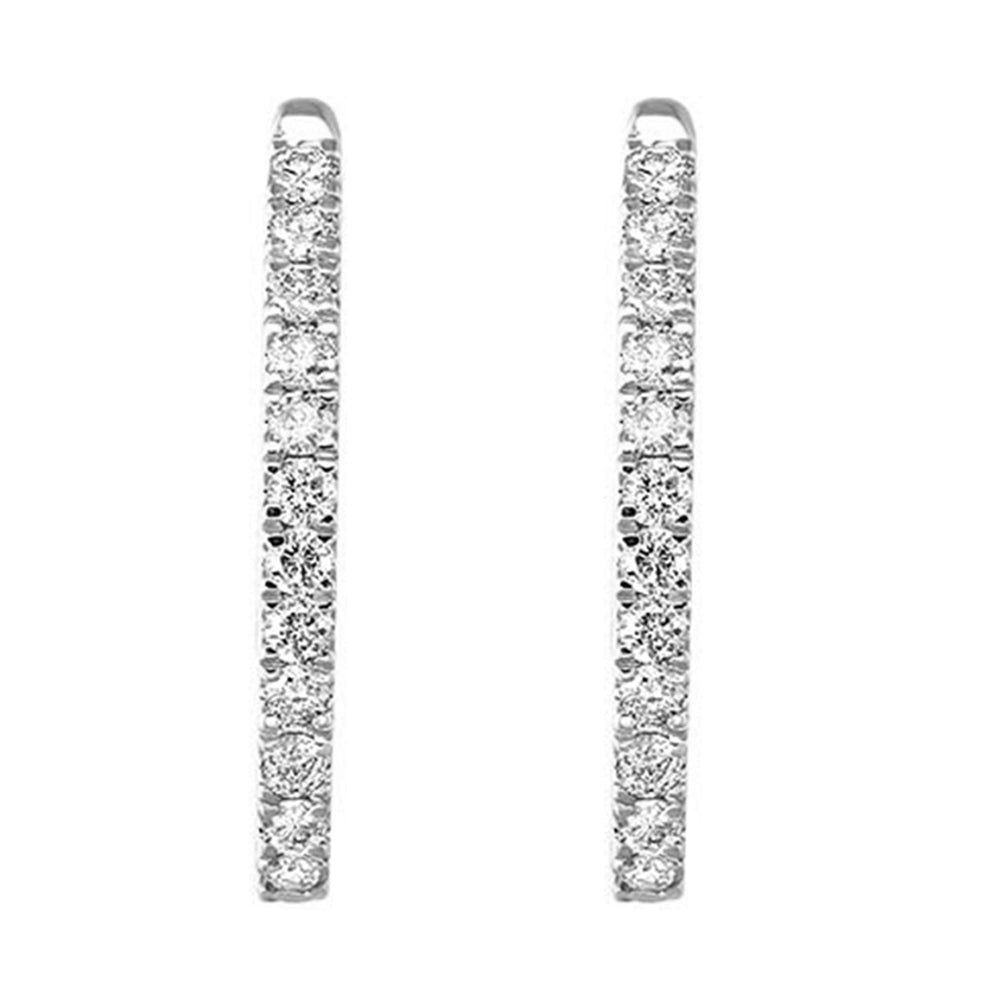 14Kt White Gold Diamond 3/4Ctw Earring