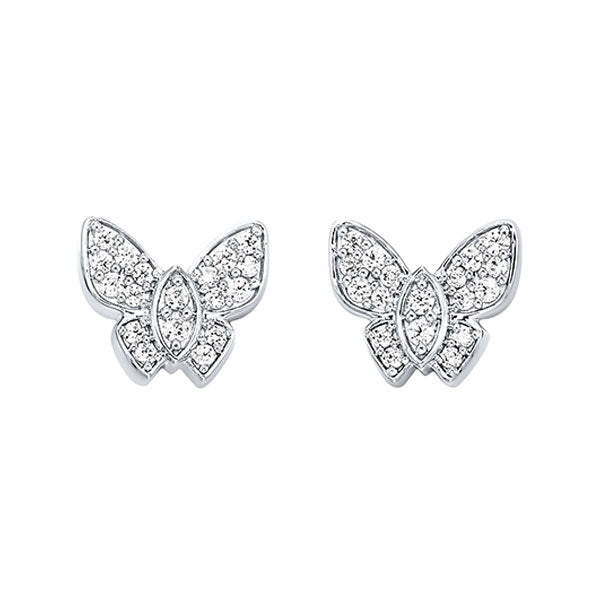 10Kt White Gold Diamond 1/5Ctw Earring