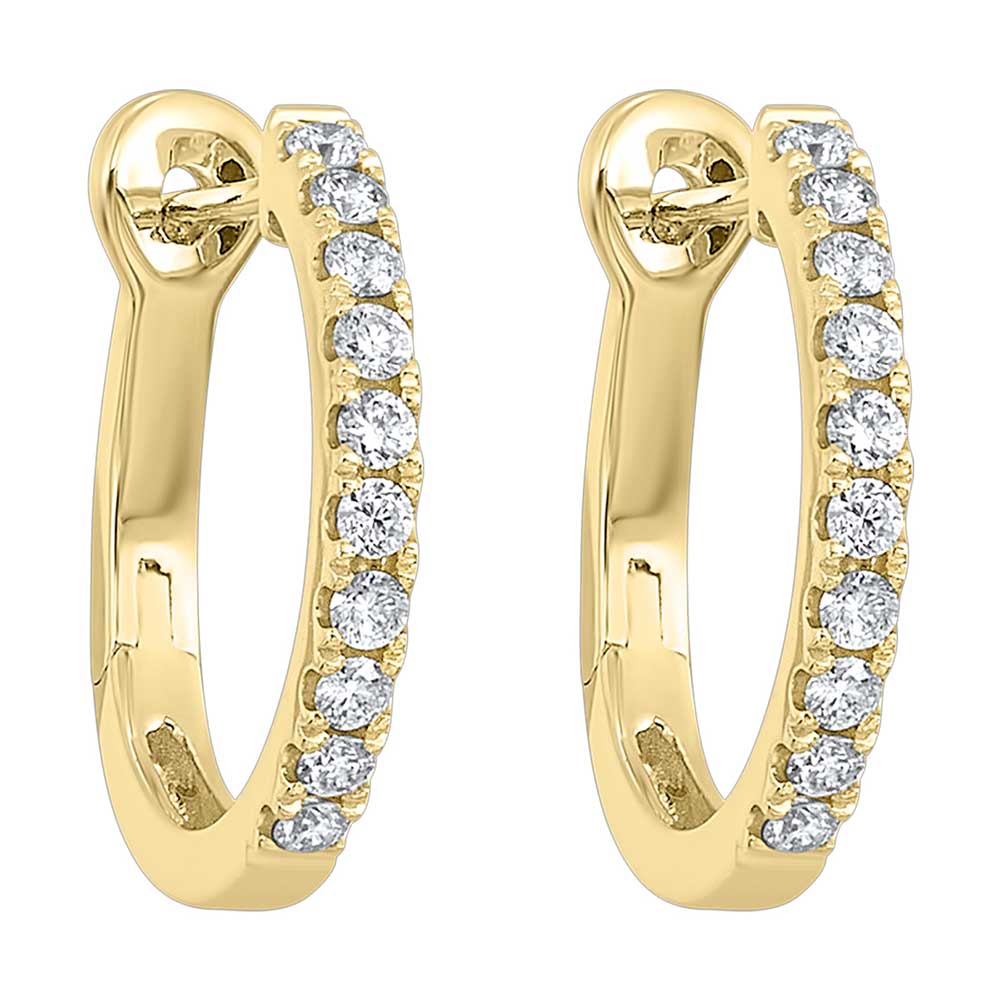 14Kt Yellow Gold Diamond 1/4Ctw Earring