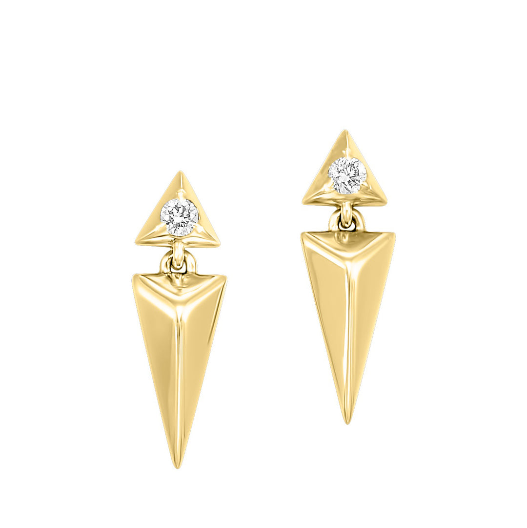 14Kt Yellow Gold Diamond 1/20Ctw Earring