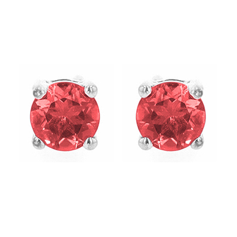 Silver Ruby 5/8Ctw Earring
