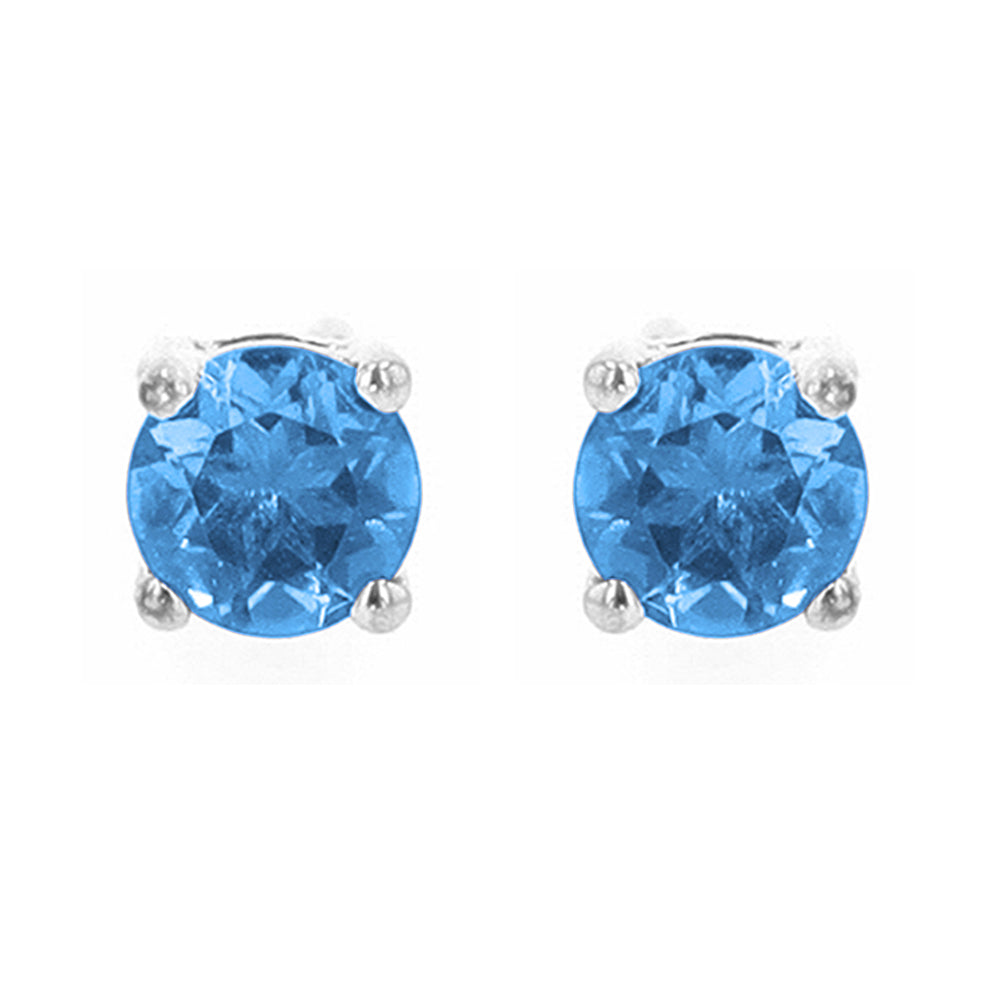 Silver Blue Topaz 5/8Ctw Earring