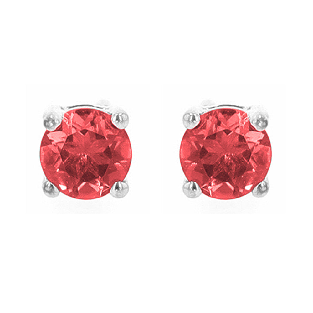 Silver Created Ruby 5/8Ctw Earring