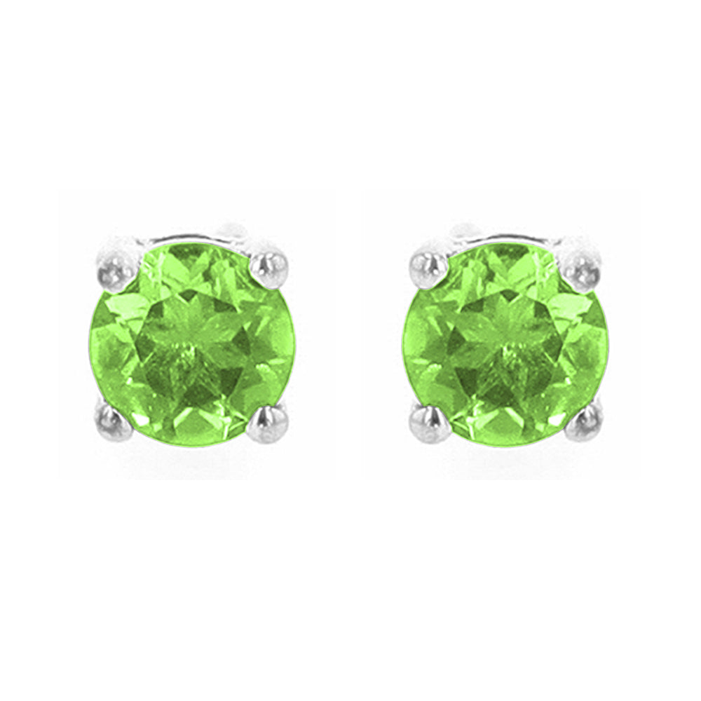 Silver Peridot 5/8Ctw Earring