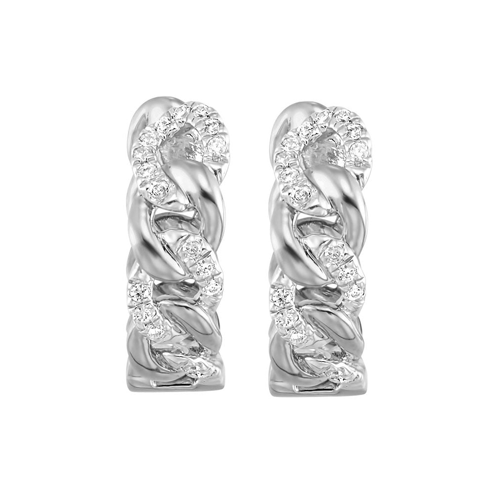 14Kt White Gold Diamond 1/6Ctw Earring