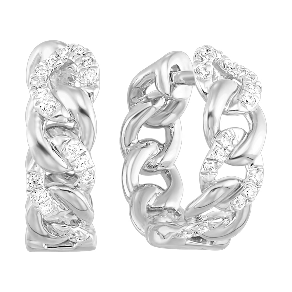 14Kt White Gold Diamond 1/6Ctw Earring