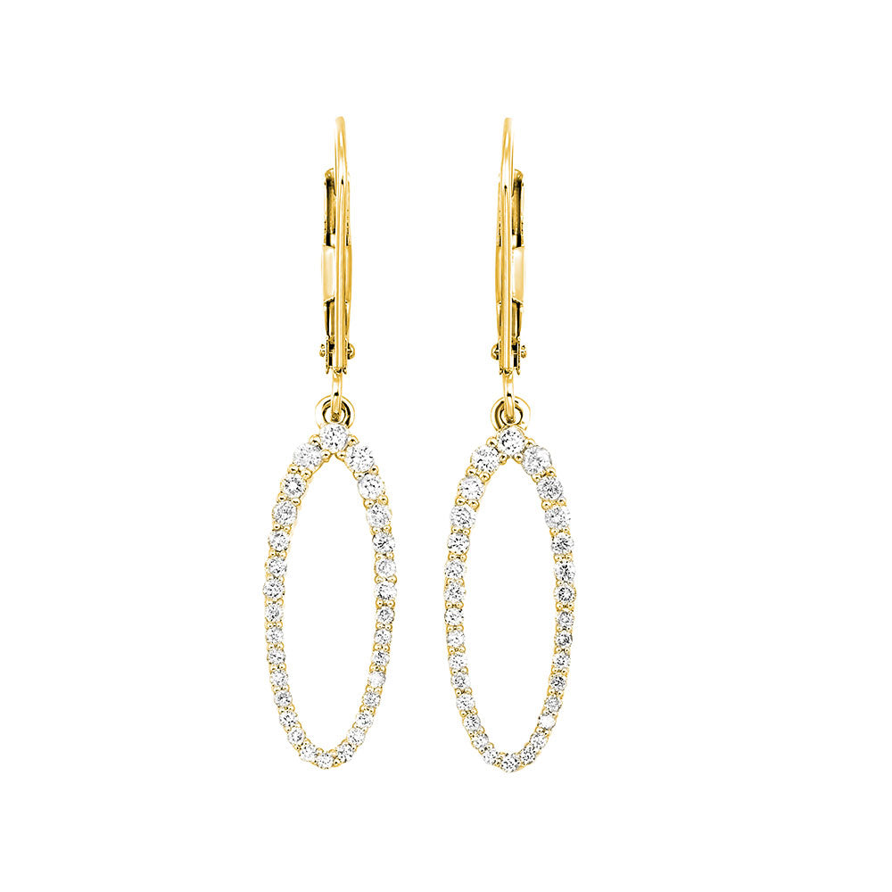 14Kt Yellow Gold Diamond 1/2Ctw Earring