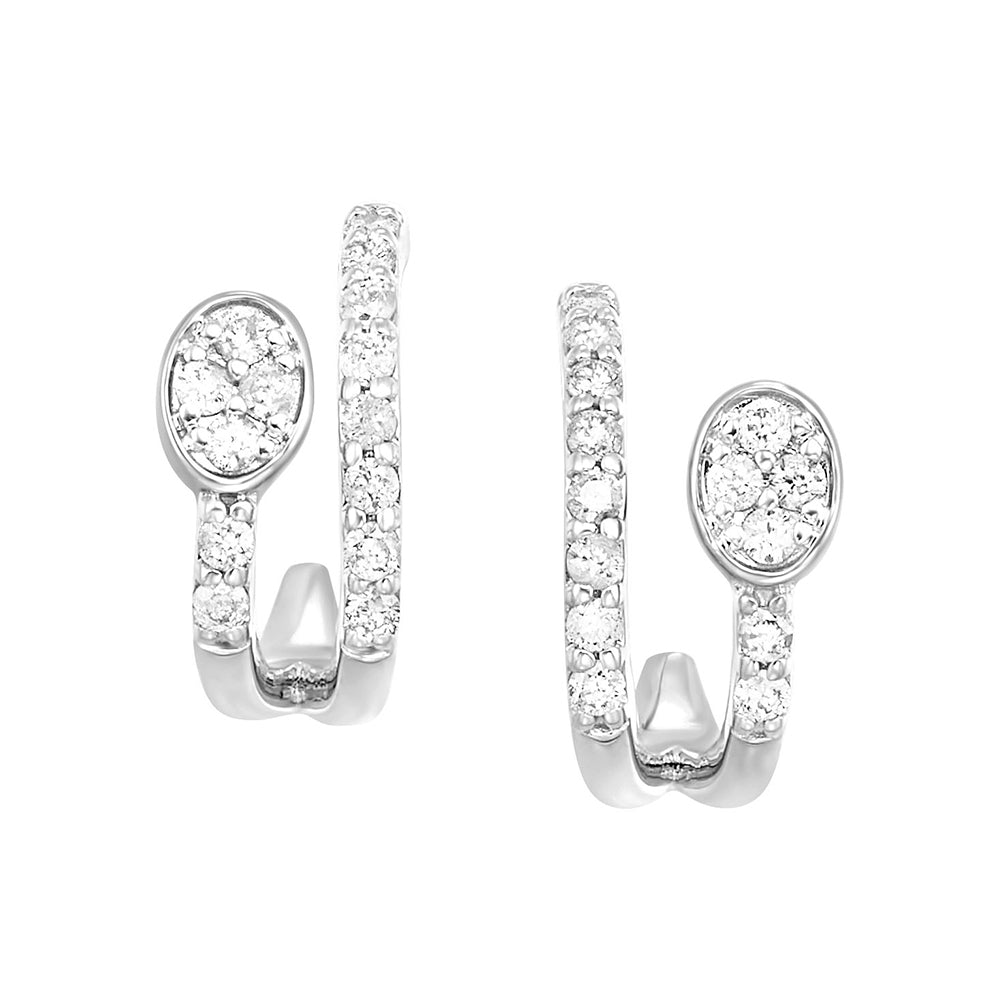 10Kt White Gold Diamond 1/4Ctw Earring