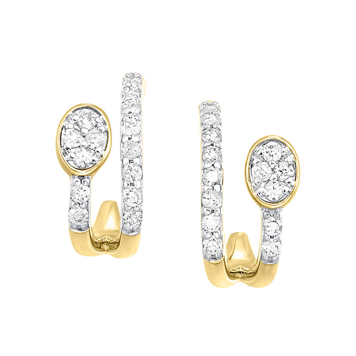 10Kt Yellow Gold Diamond 1/4Ctw Earring