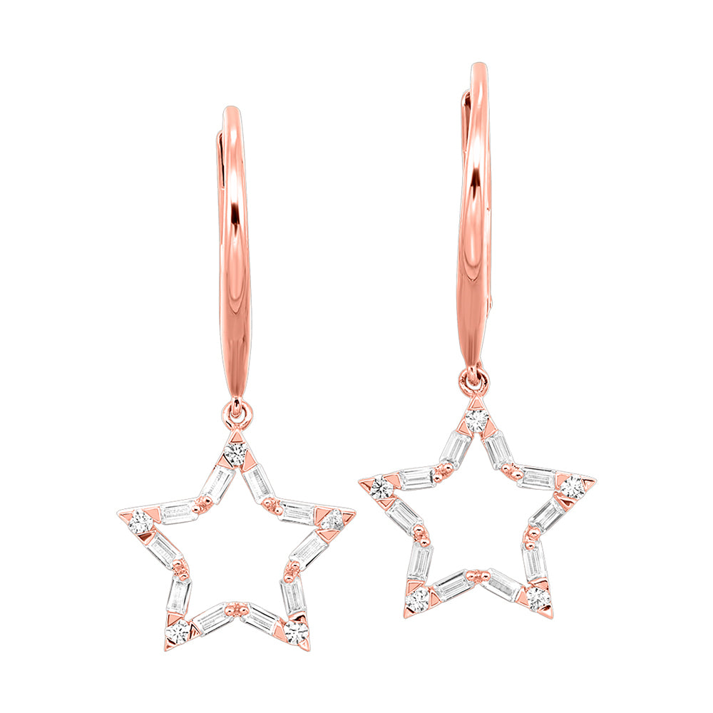 10Kt Rose Gold Diamond 1/2Ctw Earring