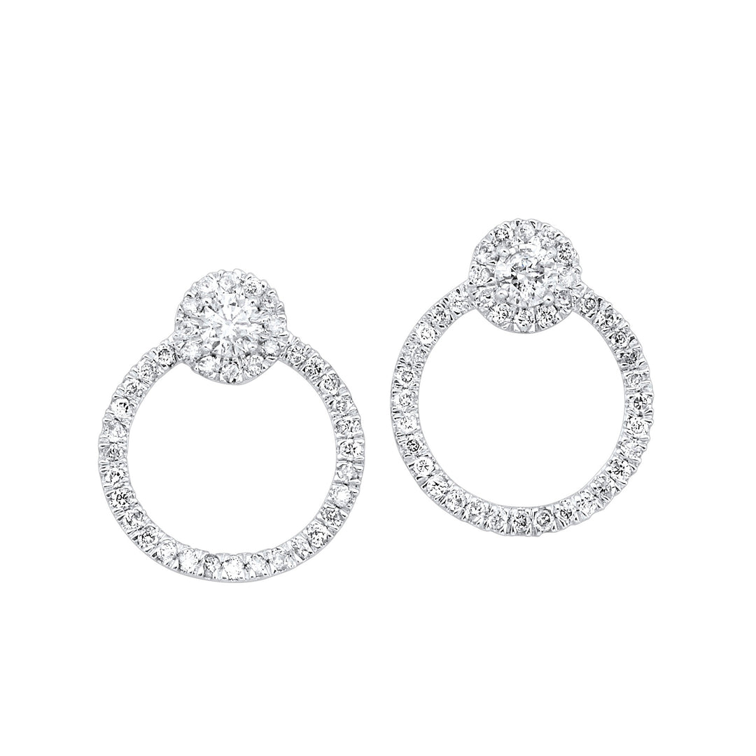 14Kt White Gold Diamond 3/8Ctw Earring