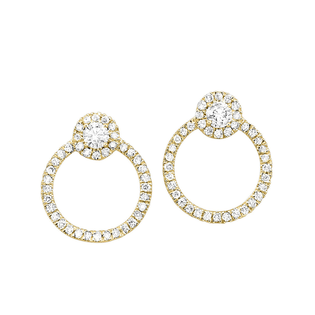 14Kt Yellow Gold Diamond 3/8Ctw Earring