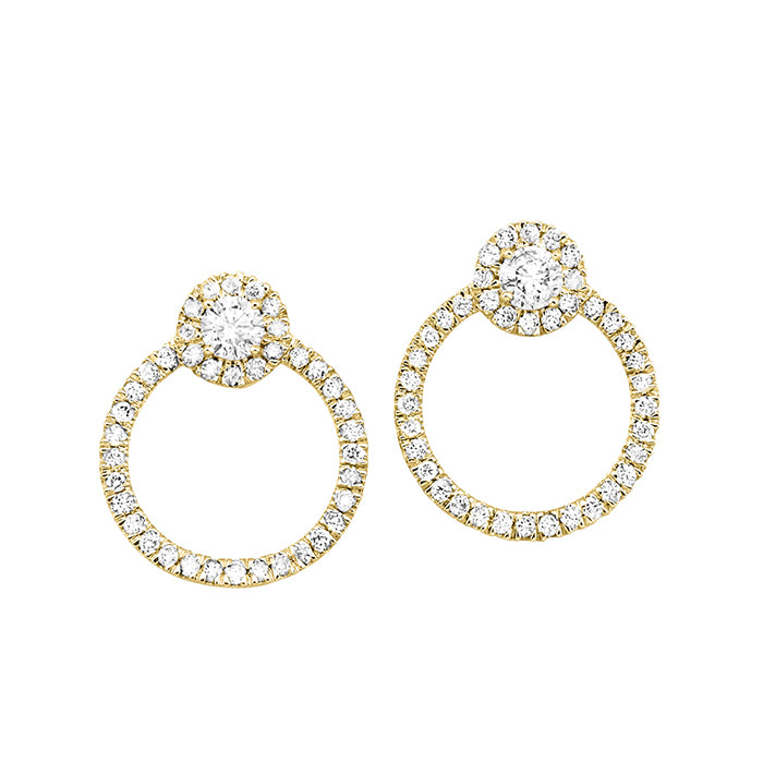 14Kt Yellow Gold Diamond 3/8Ctw Earring