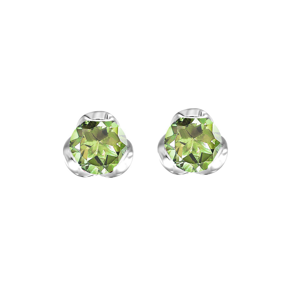 Silver Peridot 1/2Ctw Earring