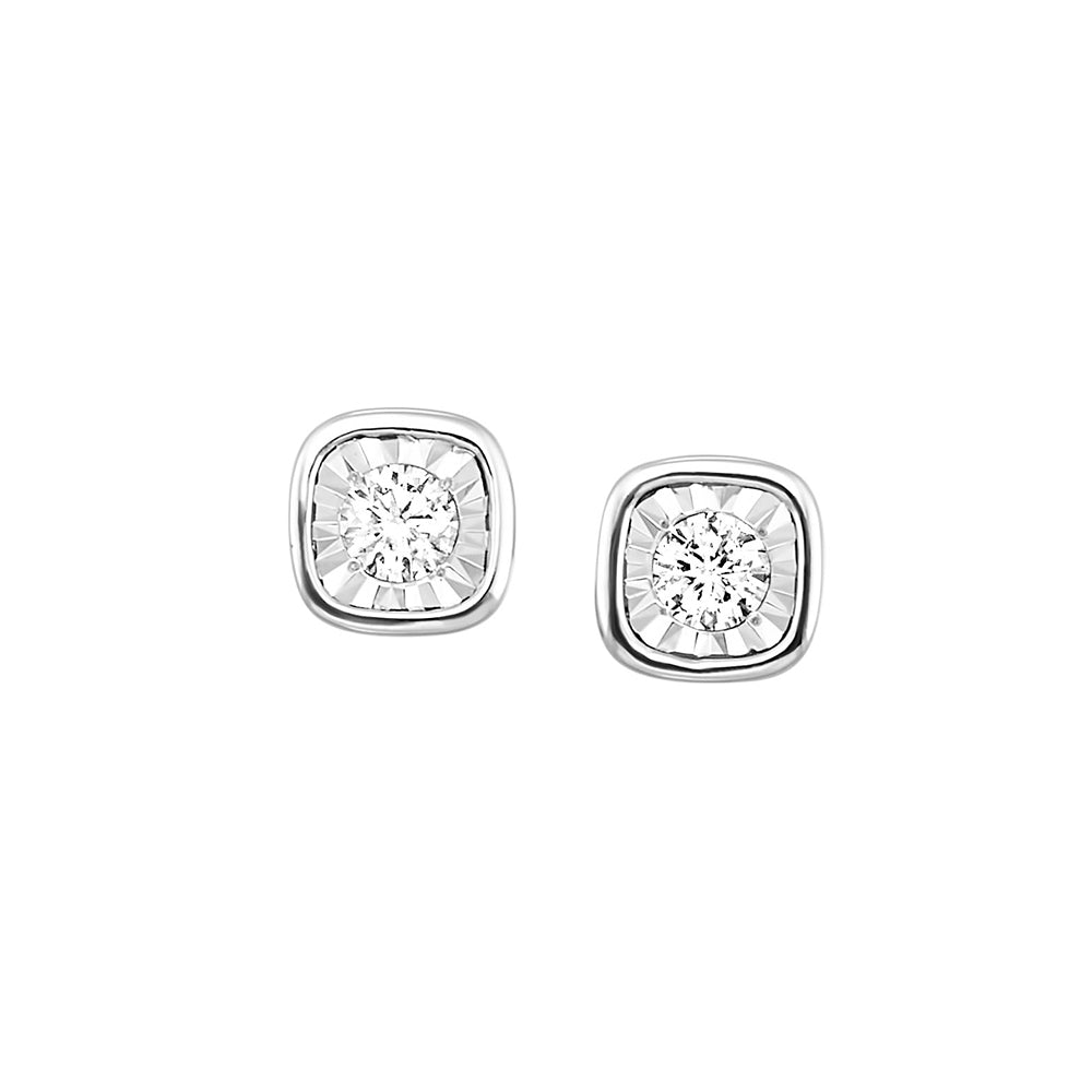 14Kt White Gold Diamond 1/6Ctw Earring