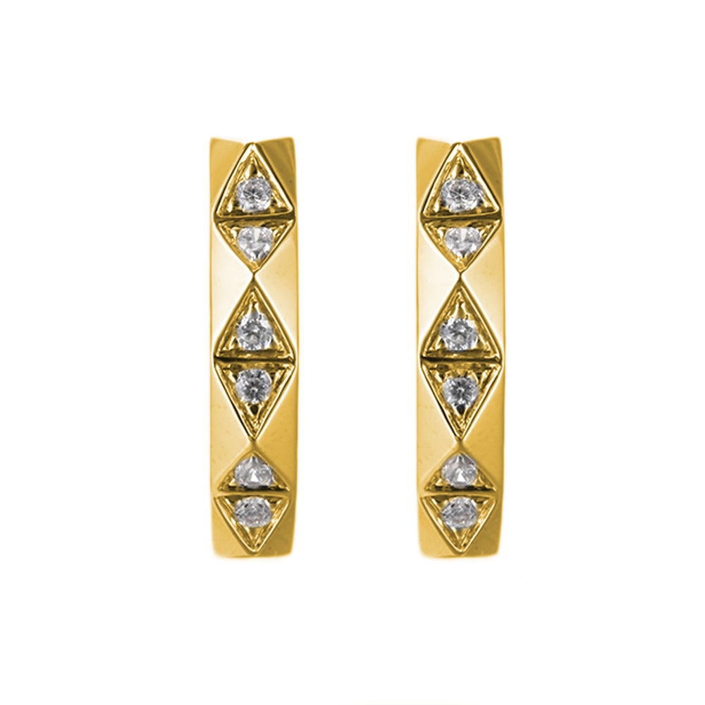 14Kt Yellow Gold Diamond 1/7Ctw Earring
