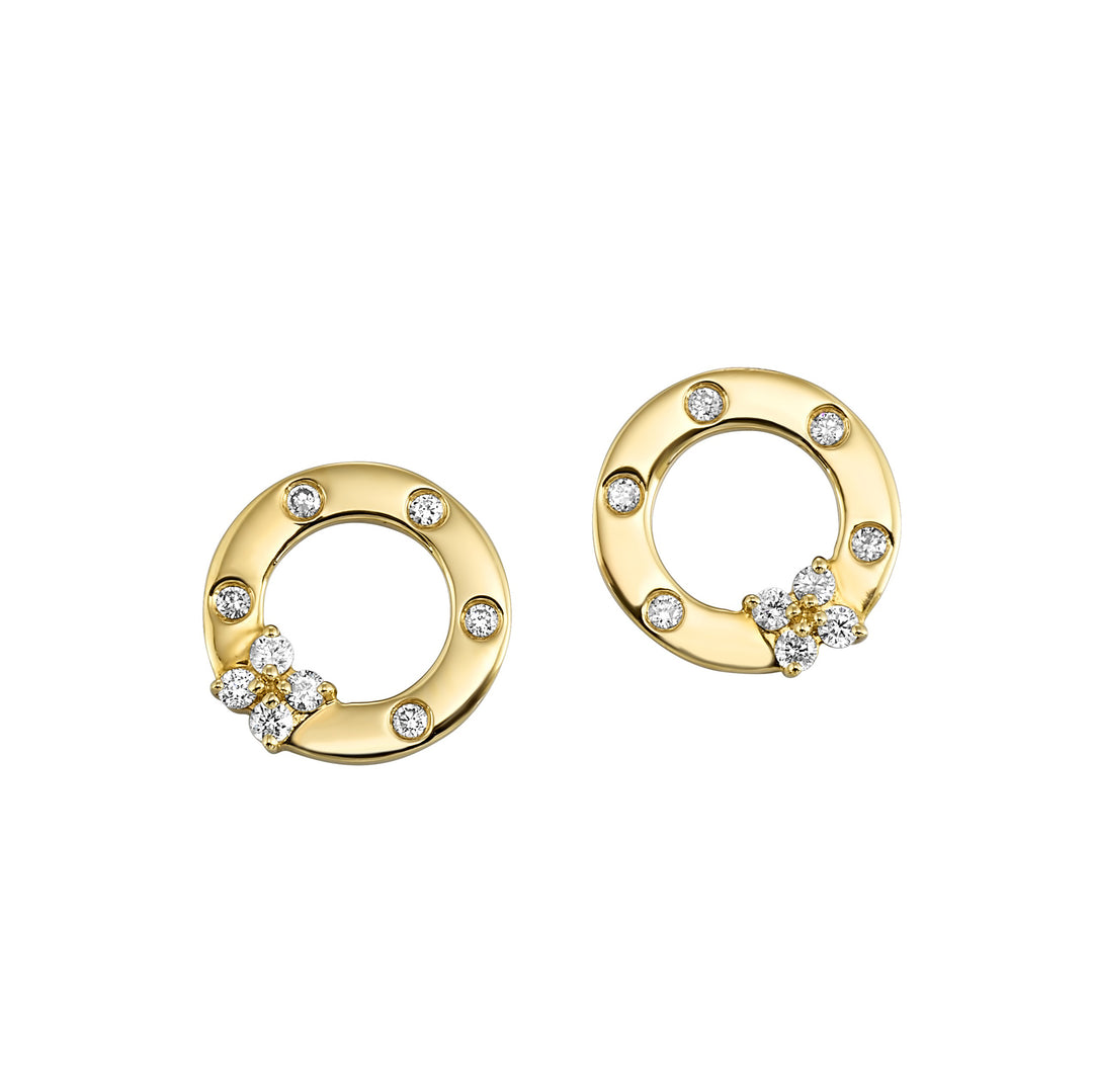 14Kt Yellow Gold Diamond 1/4Ctw Earring