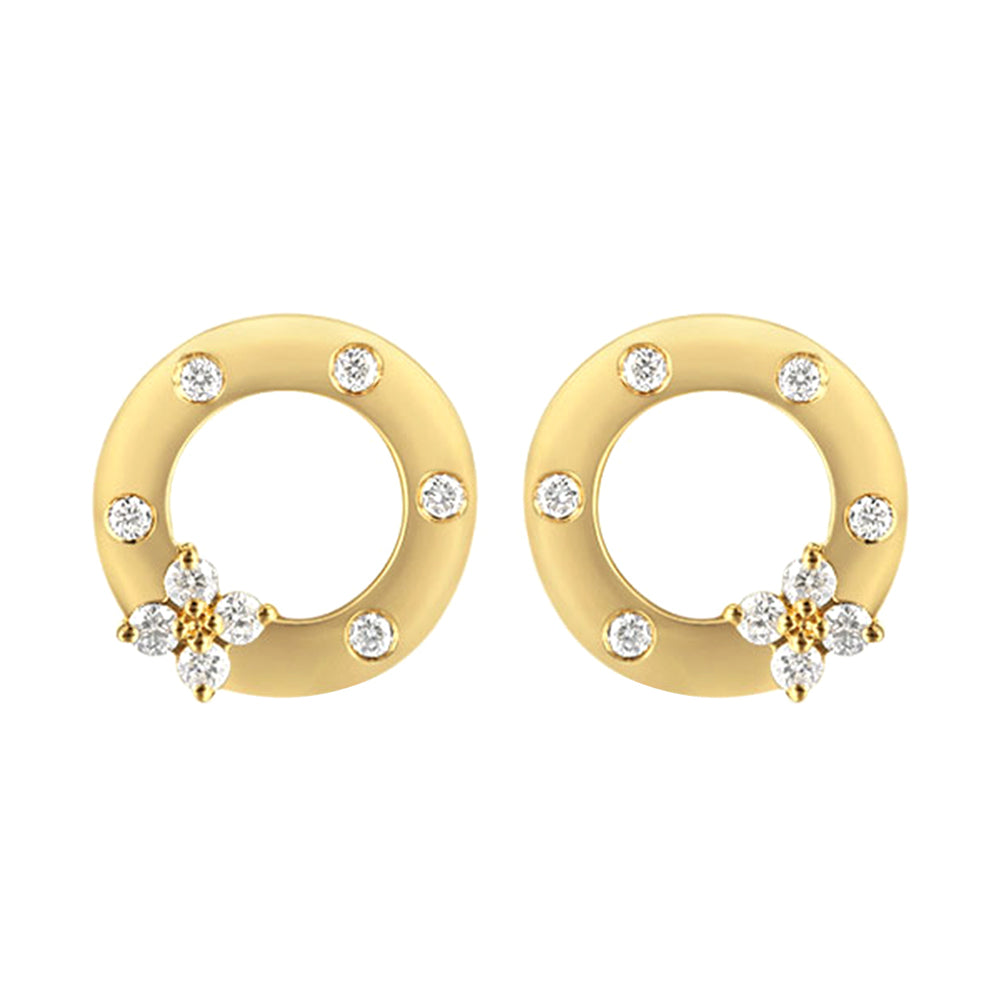 14Kt Yellow Gold Diamond 1/4Ctw Earring
