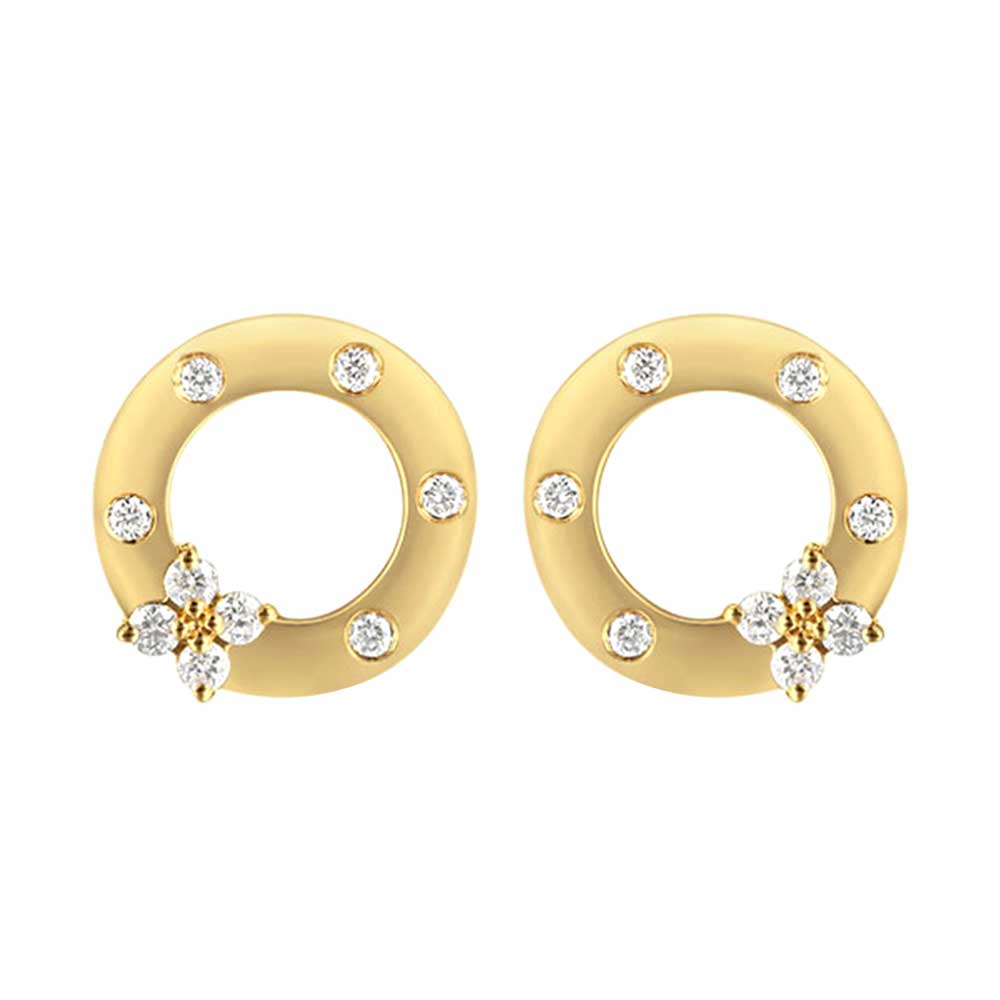 14Kt Yellow Gold Diamond 1/4Ctw Earring
