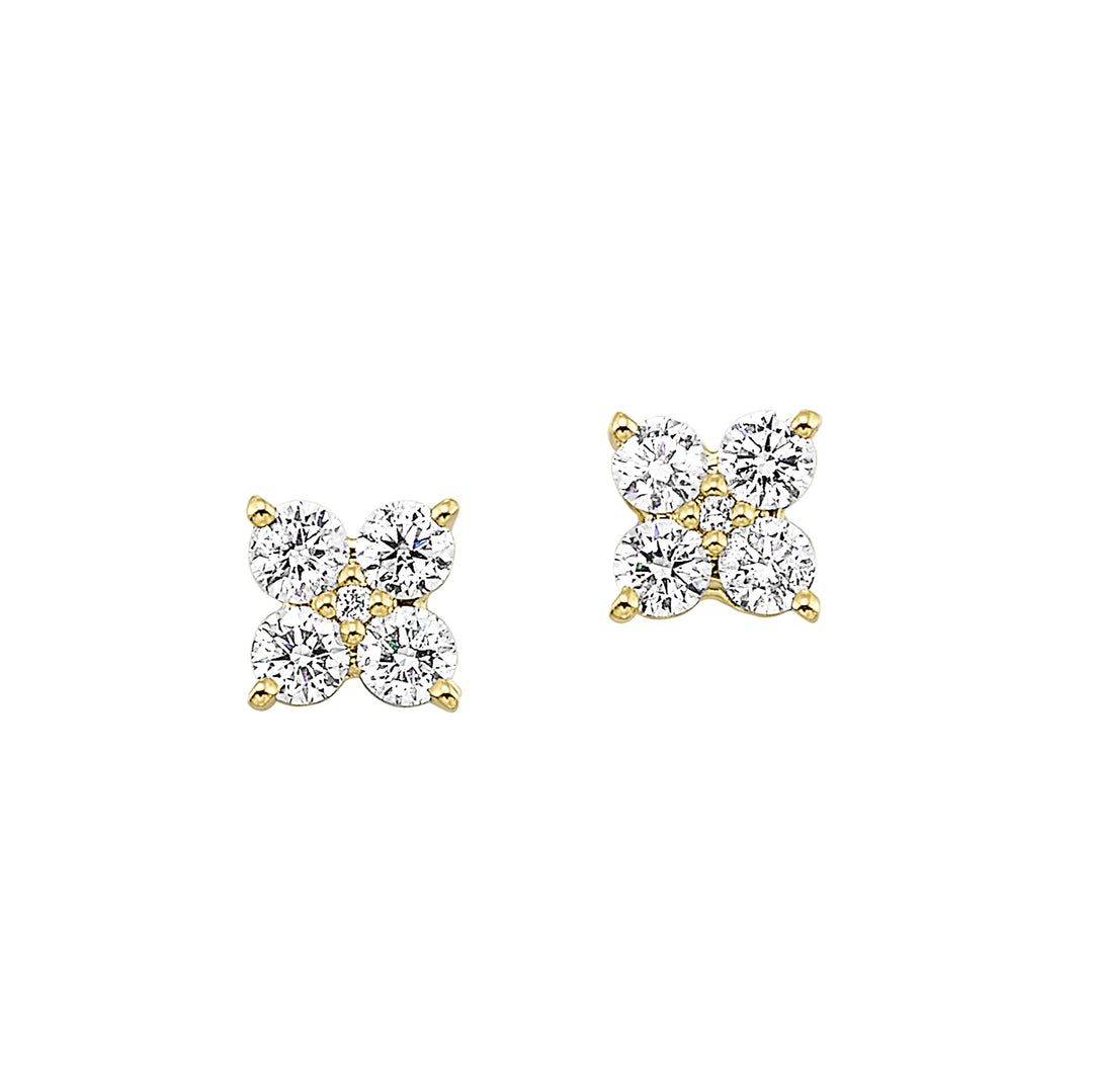 14Kt Yellow Gold Diamond 1/3Ctw Earring