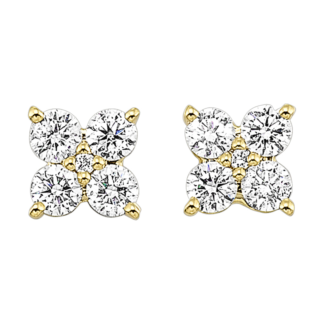 14Kt Yellow Gold Diamond 1/3Ctw Earring