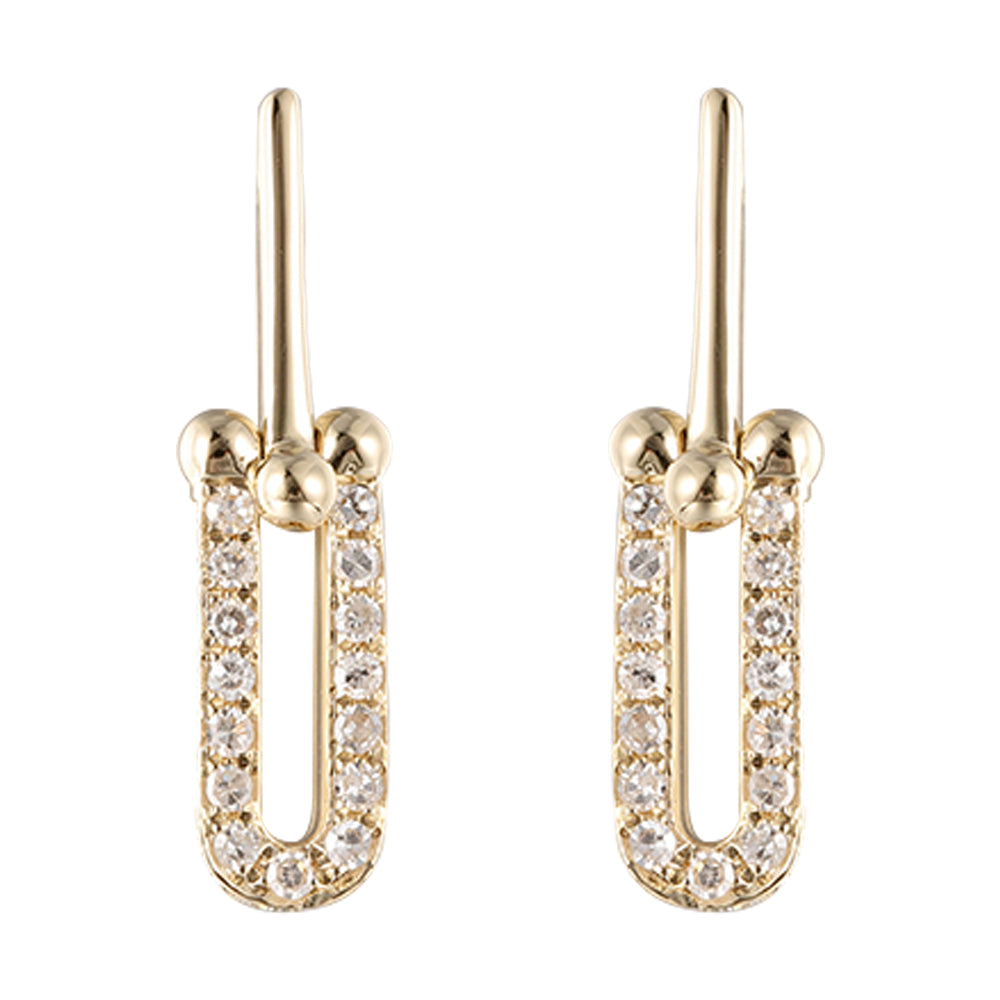 14Kt Yellow Gold Diamond 1/3Ctw Earring