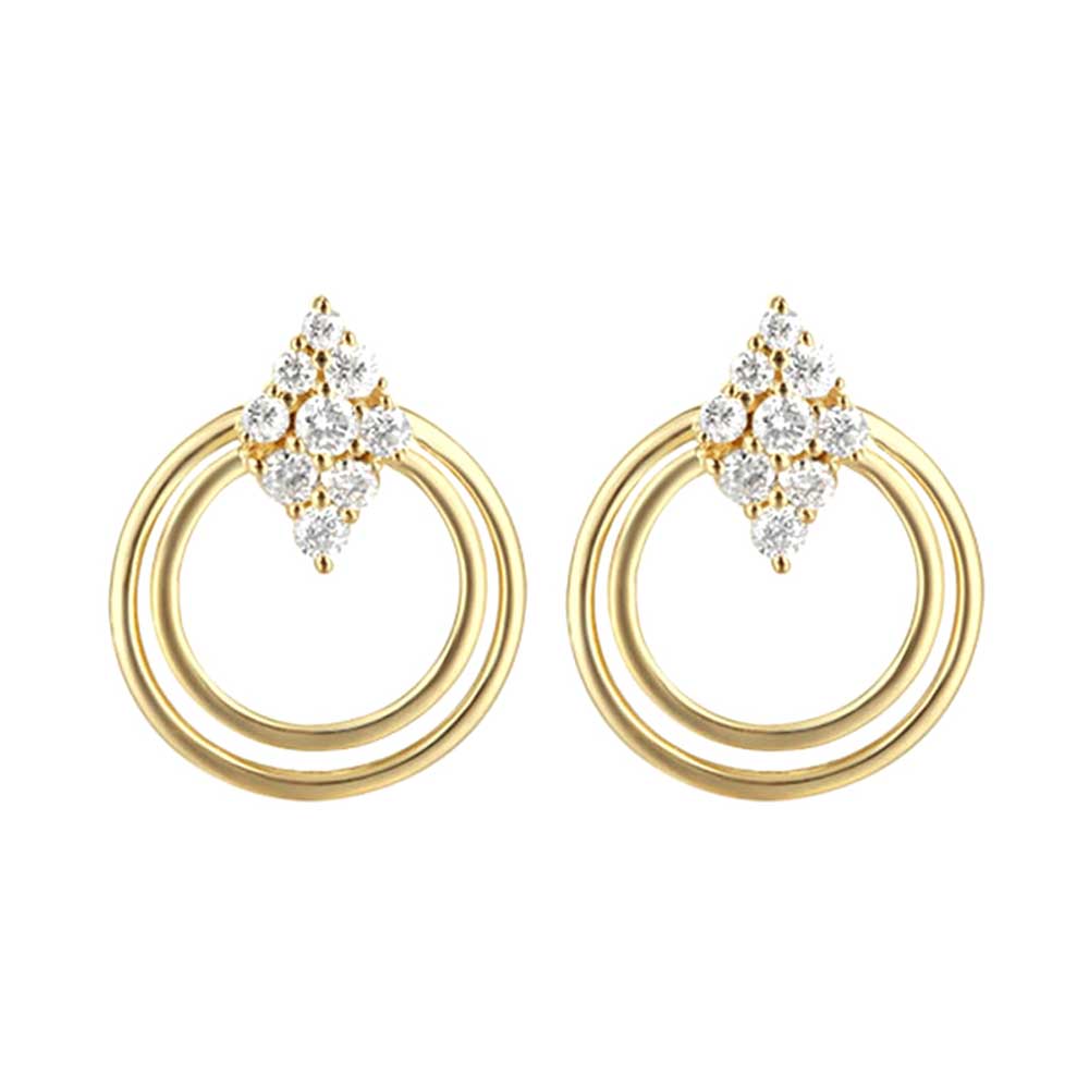 14Kt Yellow Gold Diamond 1/2Ctw Earring