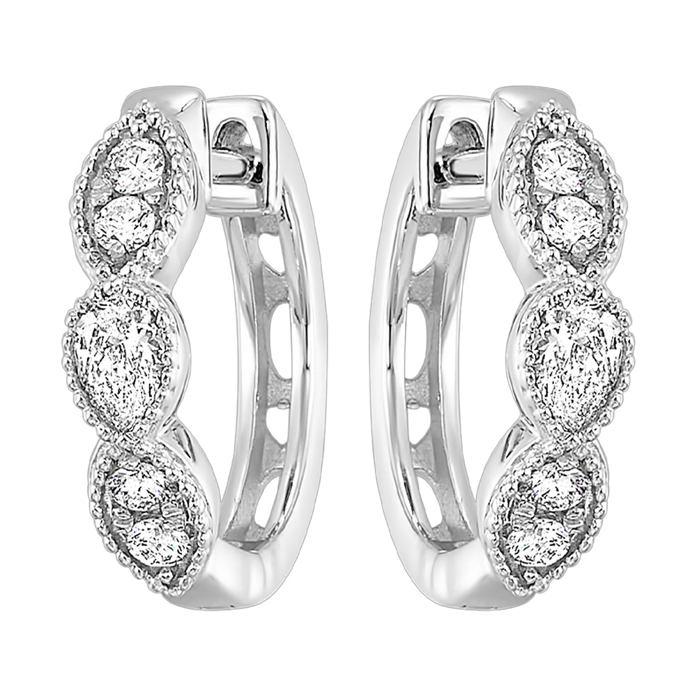 14Kt White Gold Diamond 3/8Ctw Earring