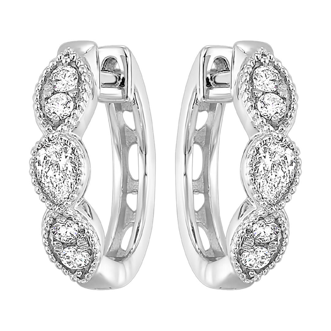 14Kt White Gold Diamond 3/8Ctw Earring