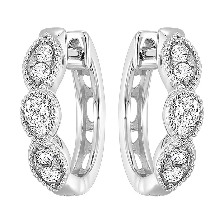 14Kt White Gold Diamond 3/8Ctw Earring