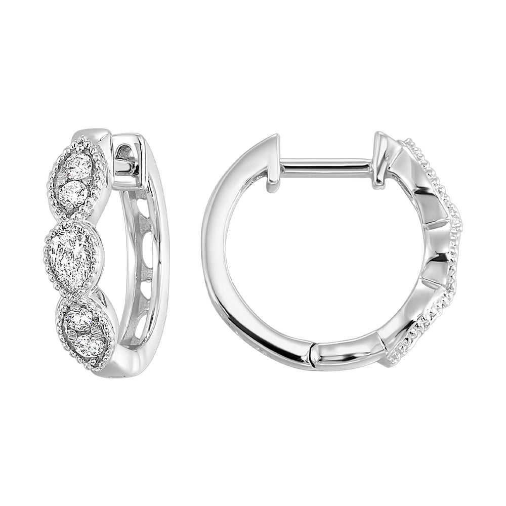14Kt White Gold Diamond 3/8Ctw Earring