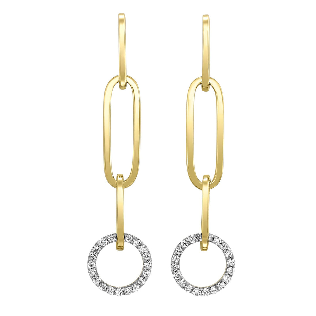 14Kt Yellow Gold Diamond 3/4Ctw Earring