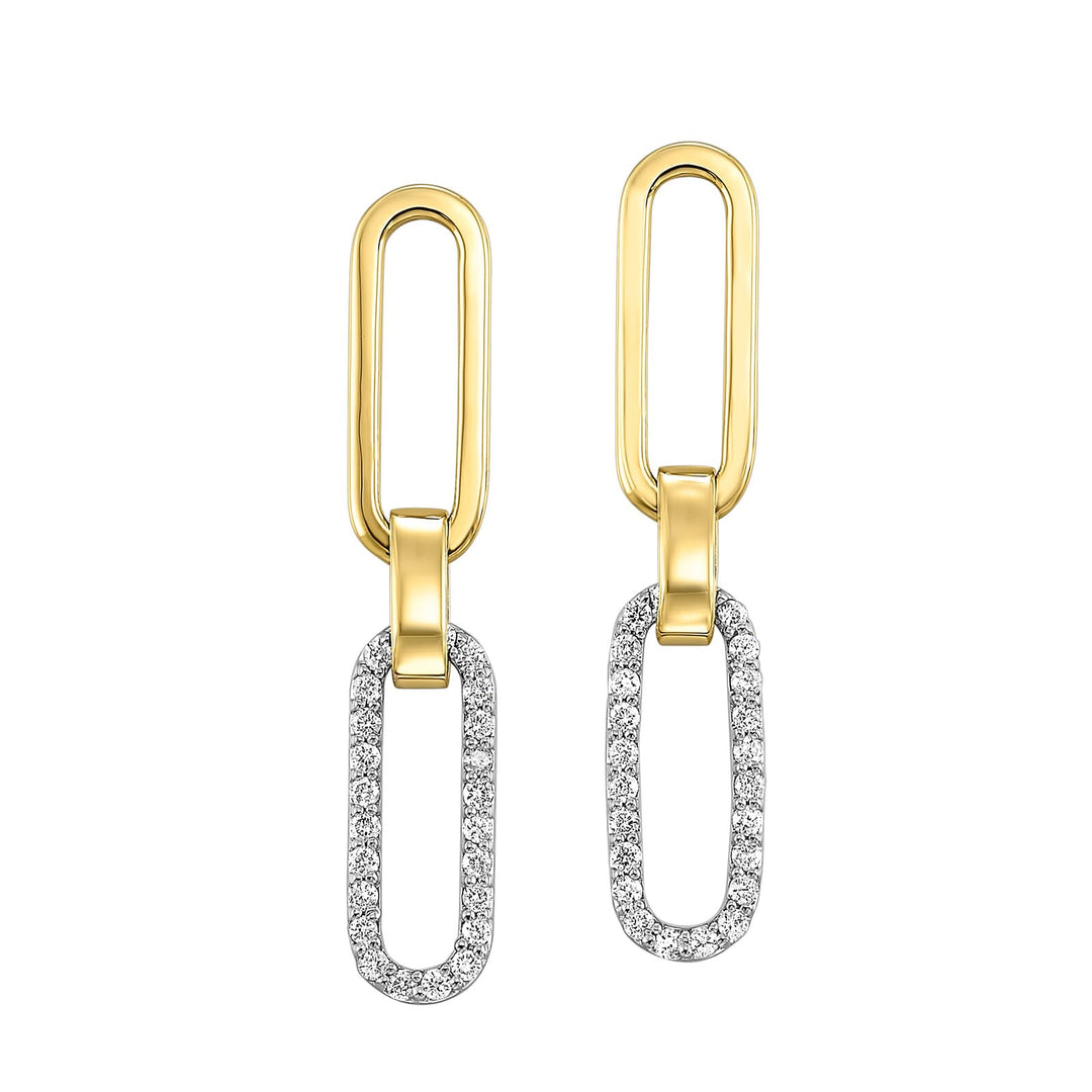 14Kt Yellow Gold Diamond 1/3Ctw Earring