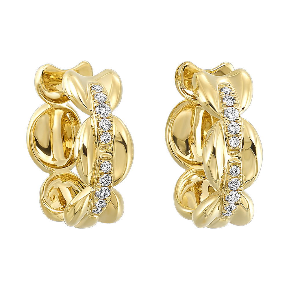 14Kt Yellow Gold Diamond 1/3Ctw Earring