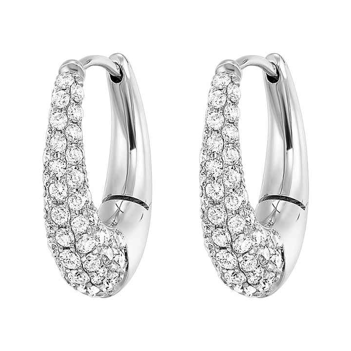 14Kt White Gold Diamond 1 1/4Ctw Earring