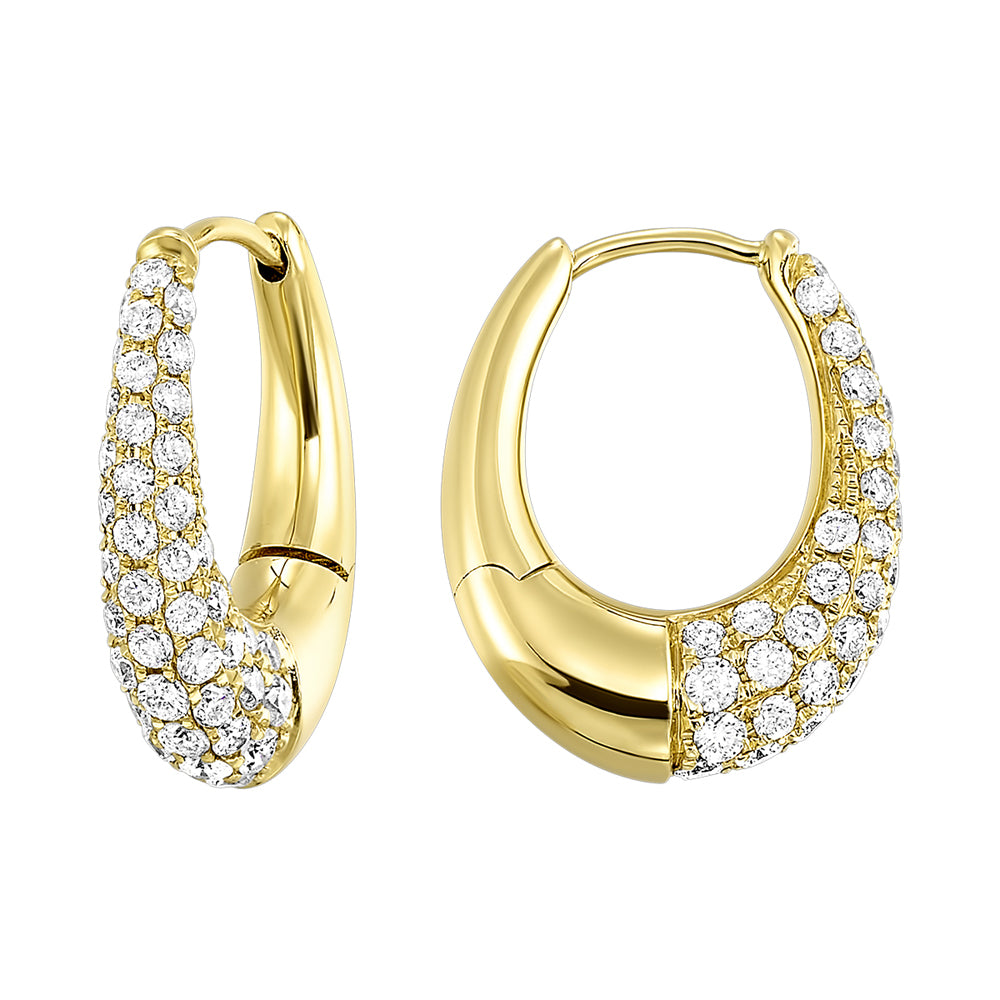 14Kt Yellow Gold Diamond 1 1/4Ctw Earring