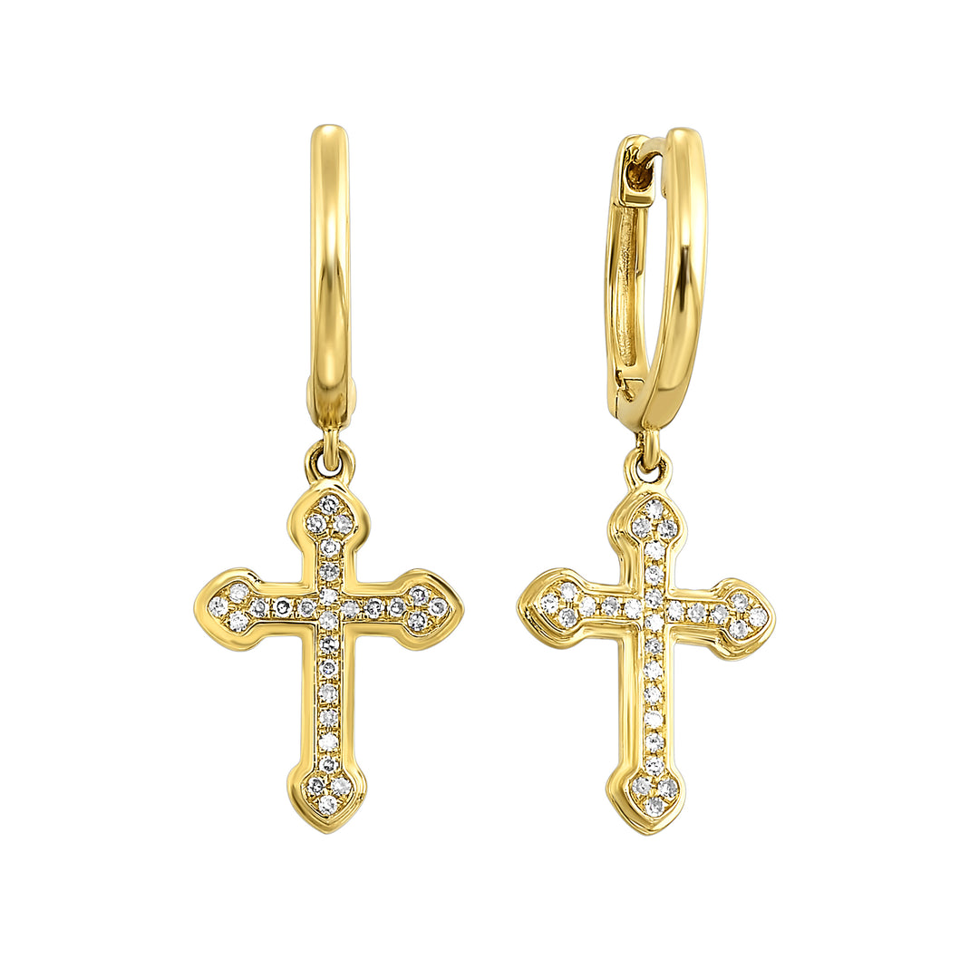 14Kt Yellow Gold Diamond 1/15Ctw Earring