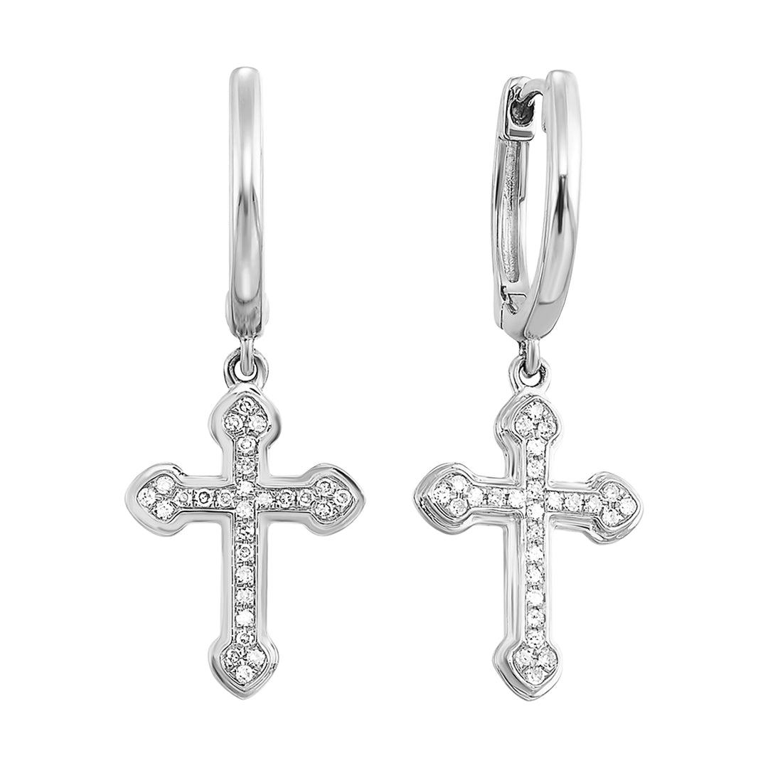 14Kt White Gold Diamond 1/15Ctw Earring