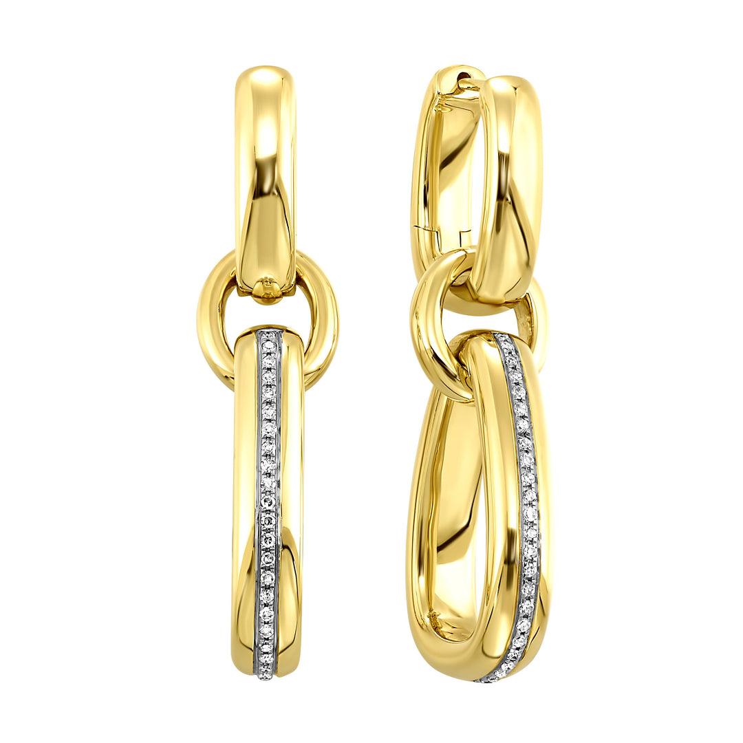 14Kt Yellow Gold Diamond 1/7Ctw Earring