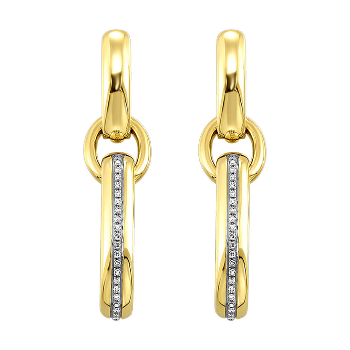 14Kt Yellow Gold Diamond 1/7Ctw Earring