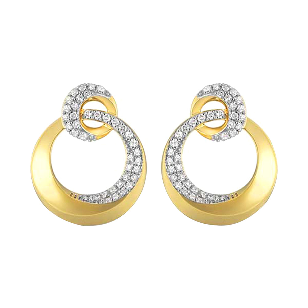 14Kt Yellow Gold Diamond 1/2Ctw Earring